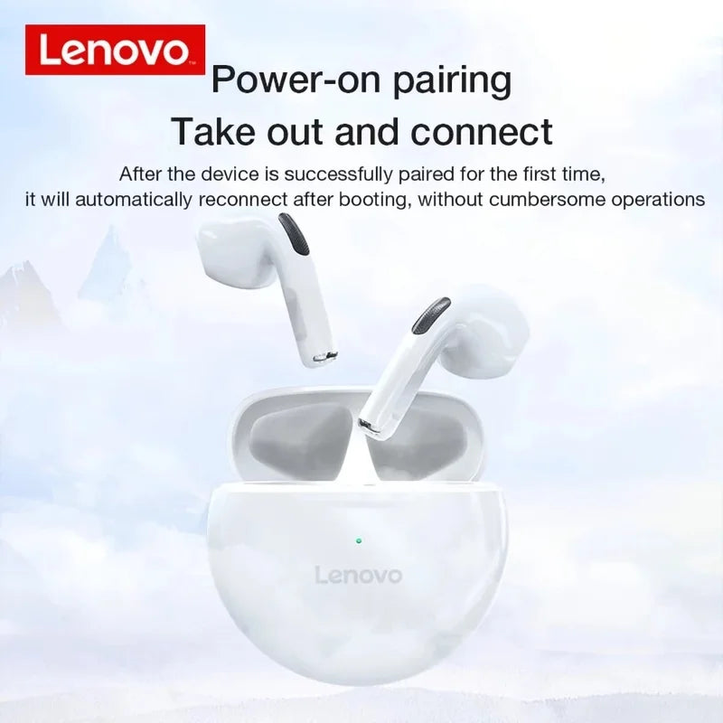 Lenovo LivePods HT38 TWS Bluetooth Earphone Mini Wireless Earbuds with Mic for iPhone Xiaomi Sport Waterproof 9D Stere Headphone