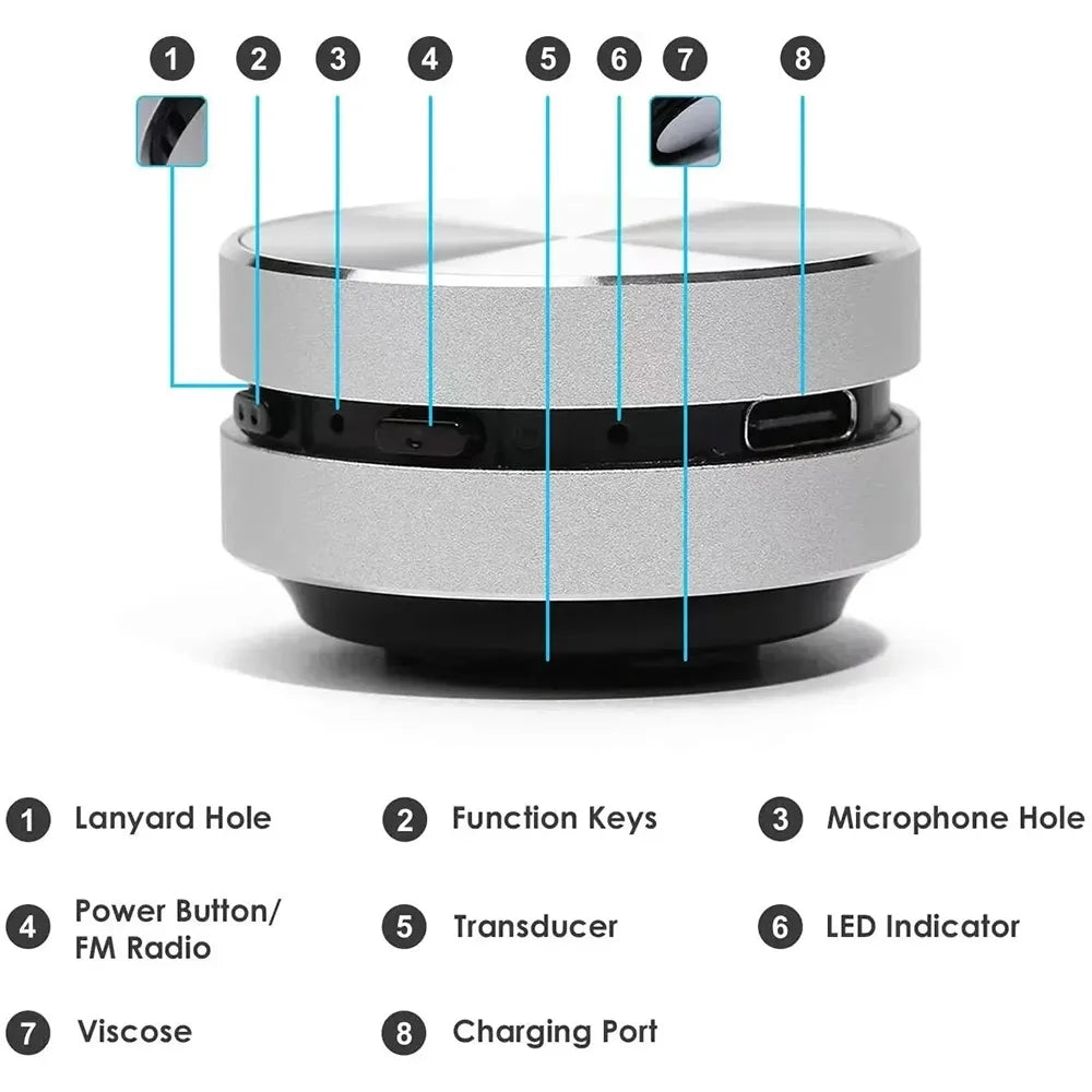 2025 Nuovo altoparlante per conduzione ossea Bluetooth compatibile TWS Altoparlante stereo wireless con colibrì con radio FM Dropshipping